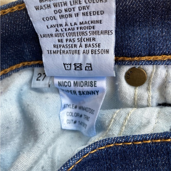 Hudson Nico Mid-rise Super Skinny Dark Wash Denim size 27 - Picture 3 of 5